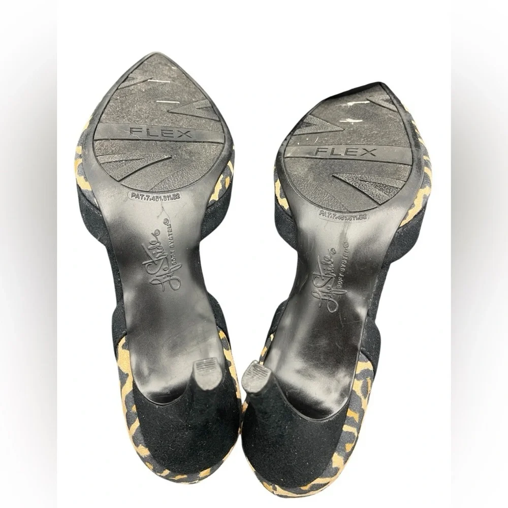 Life Stride Women’s Heels Brown Black Leopard Animal Print Stiletto Size 6 Glam - Picture 7 of 9